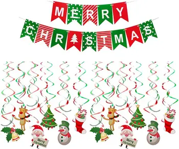 12 18 komada lijepim božićne viseće vrtloga ukrasa Božićni dekor pogodno za kuće, trgovine i školske božićne dekoracije
