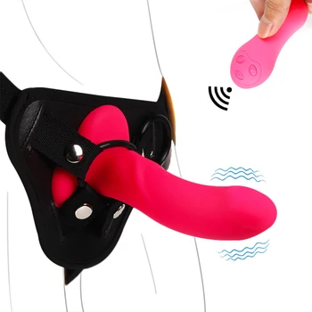 10 Brzina vibrator sex penis remen na svežanj dildo vibrator gaćice za žene, lezbijskog seksa, vezivanje, dildo za odrasle Sex vibrator