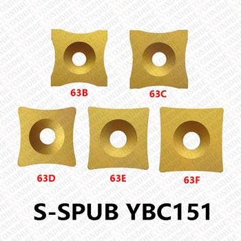 10 kom./kor. S-SPUB-63B, S-SPUB-63C, S-SPUB-63D, S-SPUB-63E, S-SPUB-63F, YBC151, Originalni твердосплавные umetanje четырехсторонней čelične cijevi CNC