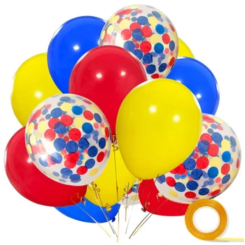 16 kom./lot, Večernje baloni na dan rođenja 12 cm, Crvene, žute, Kraljevski, plave, Latex baloni, konfeti, baloni, Dječji Tuš, Rođendan, college