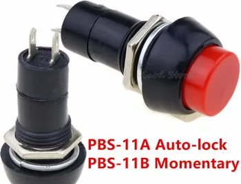 1pc 12 mm Crvena PBS-11A PBS-11B Gumb Prekidača s Automatskim blokiranjem/Instant DIY Prekidač Elektronski Prekidači Komponente Pribor