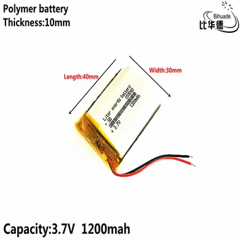 2019 Kvalitetan 3,7 V, 1200 mah 103040 Polymer li-ion/Li-ion baterija za tablet PC BANKE, GPS, mp3, mp4