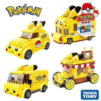 2021 NOVI Vrući Pokemon Crtić je Anime Pikachu Automobil Autobus Građevinski Blokovi i Cigle Postavlja Klasični Model Igračke Za Djecu Božićni Dar