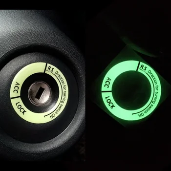 3D Naljepnice za Ukras Ključ Fluorescentno Krug Noćni Sjajni Privjesak Za Ključeve za Paljenje Automobila Naljepnice Auto Moto dekor automobila naljepnica za automobil