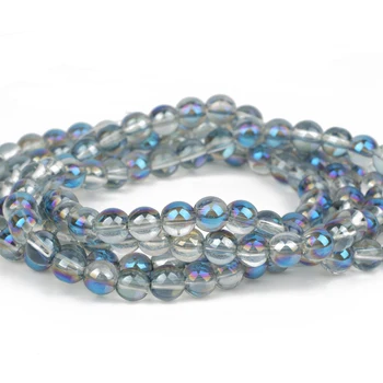 6 mm kvalitetan prozirni češka kristalne perle boje AB, okrugle staklene perle na veliko koriste za izradu nakita od narukvice i ogrlice