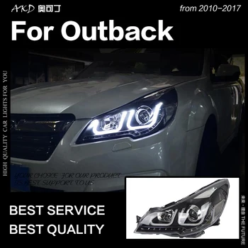 Auto-Stil Glavu Lampa za Subaru Legacy Svjetla 2010-2016 Outback LED Svjetla Angel Eye DRL Hid bi-xenon prednjih Auto Pribor