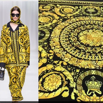 Barokne Modni Brand Show Digitalni tisak Modne Odjeće Poliester Prilagođene Tkanine za Haljine Na metar Alibi Express