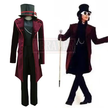 Charlie i tvornica Čokolade Johnny Depp Willy Wonka Cos Halloween Uniforma Full-Cosplay Odijelo Po Mjeri Bilo koje Veličine