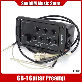 Cherub GB-1 Akustične gitare pretpojačalo serije G-Ton, piezo-soundbox, 3-pojasni ekvilajzer sa нотчем /faze / srednje frekvencije i led tuner