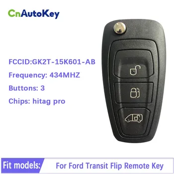 CN018097 Za Ford Transit Flip Inteligentan Daljinski Upravljač Auto Privezak za ključeve sa 3 pritisnite 434 Mhz 49 Čip HITAG Pro GK2T-15K601-AB