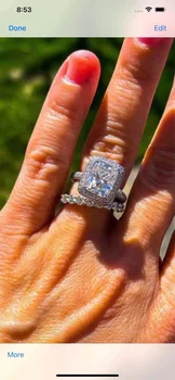 custom PRSTEN 585 uzorka 3,9 karat just ring 14K moissanite prsten nakit za svadbene zurke