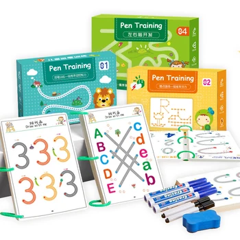 Dječja Igračka Za Crtanje Montessori, Edukativne Upravljanje Ručka, Boja, Oblik, Matematički Utakmica, Igra Skup, Edukativne Knjige Za Djecu