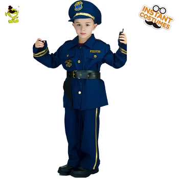 Halloween Party Dječji Kostim Policajac Cosplay Karijera Policajca Odijelo Uloga igranje Igra Cool Policajci Kostime za Dječake