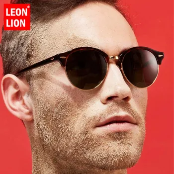LeonLion 2021 Okrugle Sunčane Naočale Muške Naočale iz Legure za Muškarce/Žene Marke Dizajnerske Sunčane Naočale Ženske Berba Люнет Soleil Homme