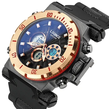 LOQNCE marke hit prodaje se višenamjenski vojni sat 30 m vodootporan luksuzni teška s velikom dial sportski muški kvarcni sat