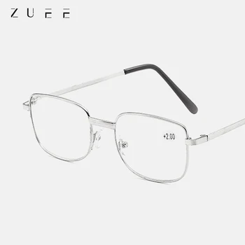 Modni unisex trg jednostavne naočale za muškarce i žene, naočale u metalnom ivicom za stranke, naočale, Tender Crna okvira za obrve + 1,0 4,0