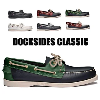 Muške klasične cipele-brod od prave kože u dokovima, Dizajner Muške tenisice za ženski лоферов Homme Y001