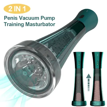 Muški Masturbator Vakuum Pumpa Za Penis Produživač Penis Sisanče Šalica Za Masturbaciju Trener Za Kašnjenje Penisa Maser Seks-Igračke Za Odrasle Za Muškarce