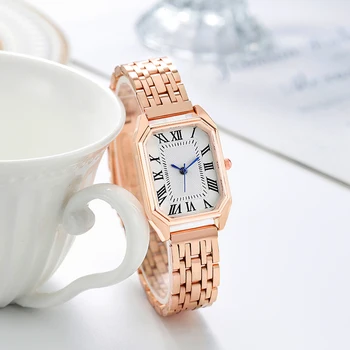 Nova moda vanjske trgovine legura čelika čelični lanac sat dame veliko kvarc watch21