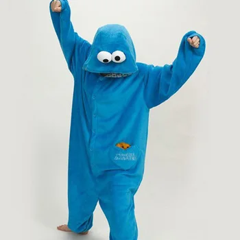 Nova Odraslog Пижама Cookie Monster Sleepsuit Pidžama Pidžama Unisex Onesie