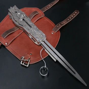 Novi tip oštrice od nehrđajućeg čelika u obliku nevidljivog mača rukava mač pokretna lutka oružje rukava mač može baciti