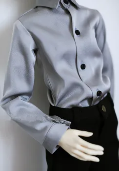 Odjeća za lutke BJD pogodan za 1/3 1/4 veličina je univerzalna profesionalna košulja dugih rukava satiny top 3 boje u pribor za lutke