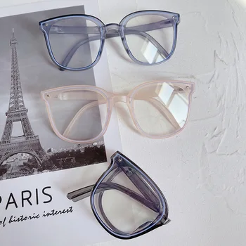 OLOPKY 2022 Sklopivi Rimless za Naočale za Žene Boxy Vintage Prevelike Rimless Za Naočale, Gospodo Klasicni Anti-Plave Lagane Naočale Ženske