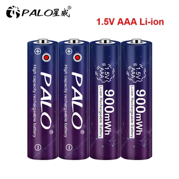 PALO 100% Kapaciteta 1,5 v AAA Litij-ionska Baterija 3A 1,5 900 МВтч Li-ion Punjiva Baterija Bateria Baterije za Termometar