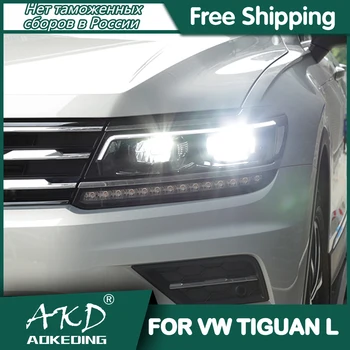 Prednja svjetla Za VW 2016-2022 Nieuwe Tiguan L DRL Dnevna Svjetla Glavu Svjetlo LED Биксеноновая Žarulja Svjetla Za maglu Auto Pribor