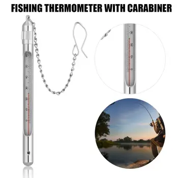 Ribolov Termometar sa Карабином Mjerenje Temperature Vode u Toku Ribolov Mokri Termometar Pribor Alati