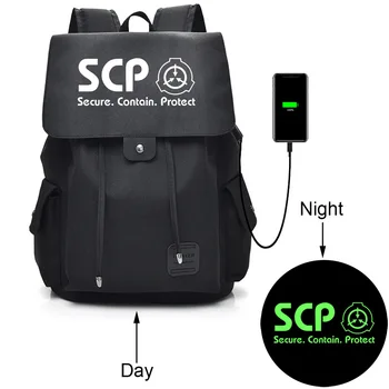 SCP-Secure Contain Protect Prometna Školska Sjajna Torba Preko Ramena Ruksak USB Student Tinejdžerski Torba Za Laptop Munje