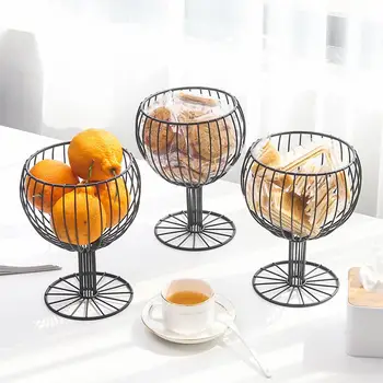 Skandinavski kreativni krivotvorenu vinska čaša u obliku voća koš ispuštena košarica multifunkcionalni jednostavan kućni ukras za skladištenje voća