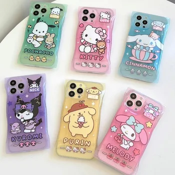 Slatke torbice za telefon Sanrio Hello Kitty Kuromi Cinnamoroll za iPhone 14 13 12 11 Pro Max XR MAX Plus Противоударная ljuska Y2k Girl
