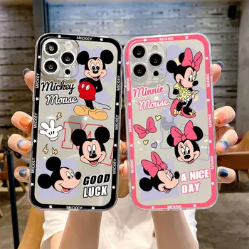 Torbica za telefon Disney ' s Mickey i Minnie Mouse za iPhone 13 12 11 mini pro xs max X XR 6 7 8 5 SE 2 3 Silikon Prozirni Poklopac