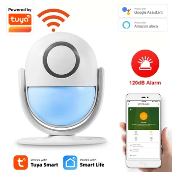 Tuya Pametna Kuća Protuprovalni WIFI Alarm 120 db Radi S Google Alexa 433 PIR Detektor Vrata Senzor Aplikaciju Smart Life Kreker