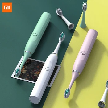 Xiaomi Zvučna Električna Četkica za Zube za Odrasle, Ultrazvučni Automatski Vibrator, Izbjeljivanje, IPX7 Vodootporan, 3 Glave Četke, Tip Baterije