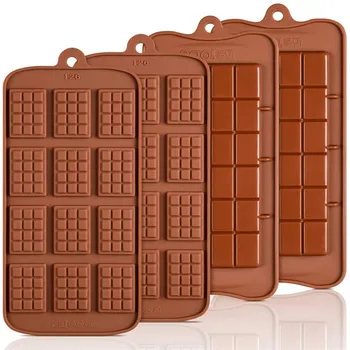 Čokoladu Oblik 24 Šupljine Kalupa Za Pečenje Kolača Kuhinjski Alat Za Pečenje Silikon Proizvođač Čokolade Šećer U Obliku Bar Blok Polica Za Led Alat Za Tortu
