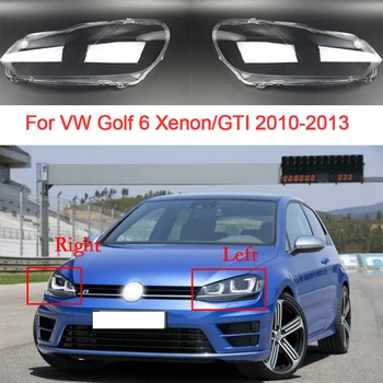 Žarulja auto Farovi Za VW Golf 6 Xenon/GTI 2010 2011 2012 2013 Staklo Objektiva Transparentno Abažur U obliku Školjke Lijevo/Desno Auto Oprema