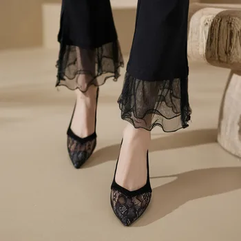 Ženska obuća za Ljeto 2022 godine Ukusan Držači Mrežaste Šuplje Cipele s oštrim Vrhom Na Visoku Petu-ukosnica Luksuzni Dizajn Elegantnih Večernjih Sandale Na Petu